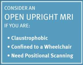 Consider an open upright MRI