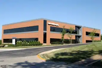 RAYUS Radiology diagnostic imaging center in 3440 DePaul Ln., Suite 104, Bridgeton, MO 63044 brick building
