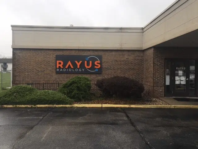 RAYUS Radiology diagnostic imaging center in 4313 S. 7th St., Terre Haute, IN 47802 brick building
