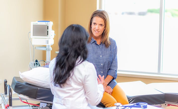 female doctor and female patient
