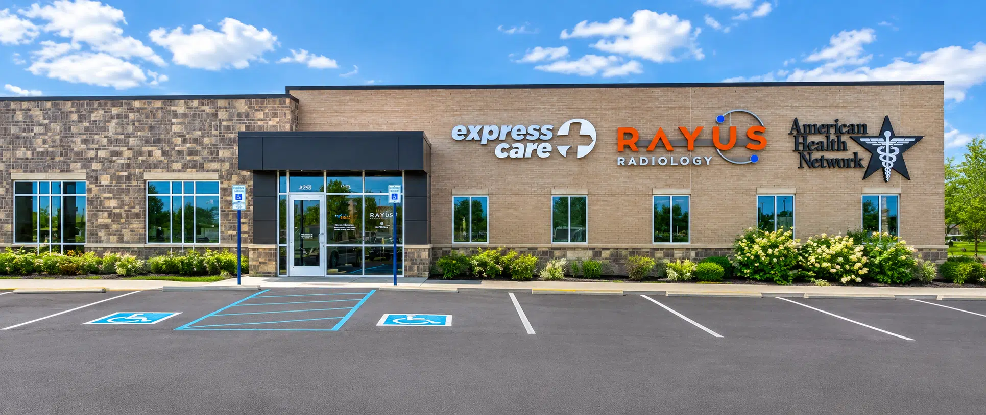 RAYUS Radiology diagnostic imaging center in 8607 E. US Hwy. 36, Suite 200, Avon, IN 46123 next to express care