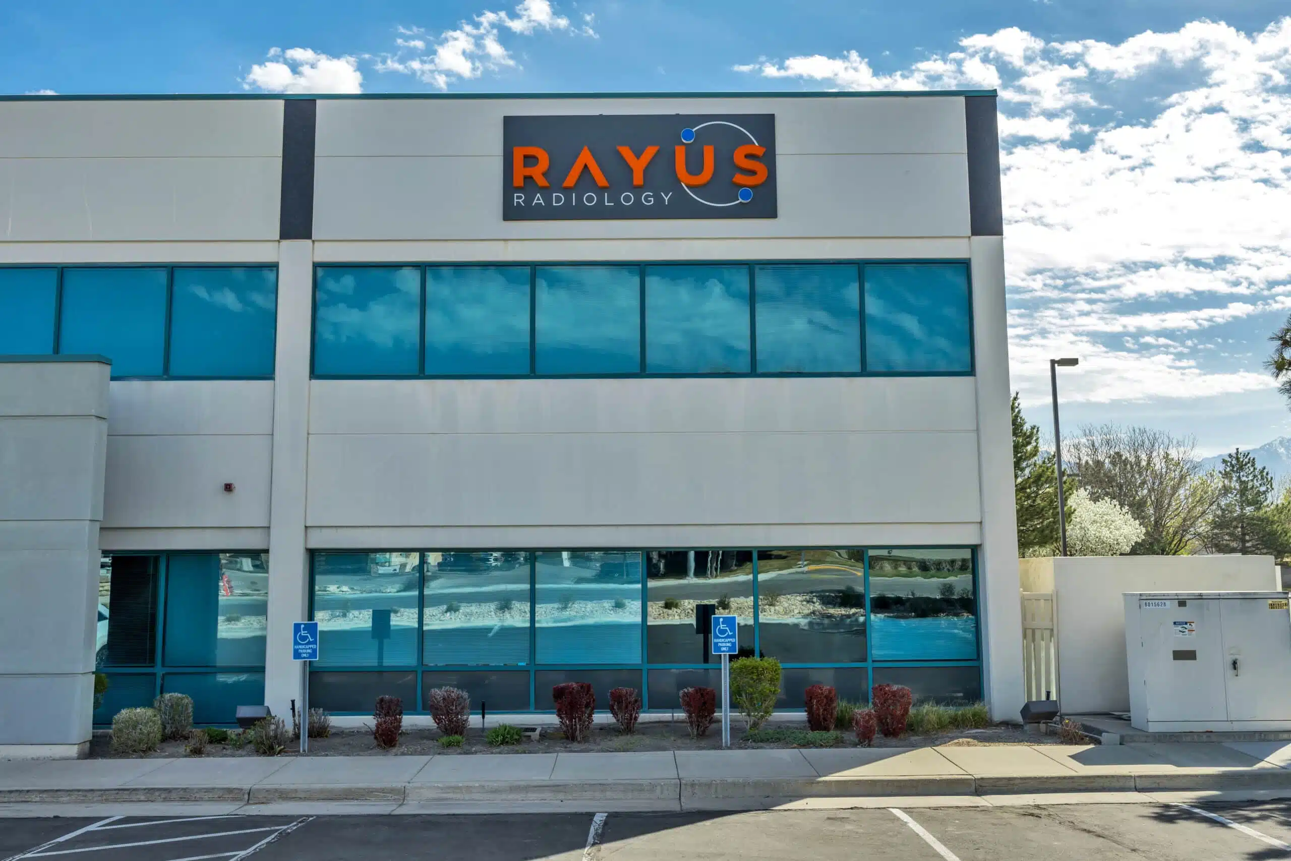 RAYUS Radiology Taylorsville, Utah exterior shot of a white office building