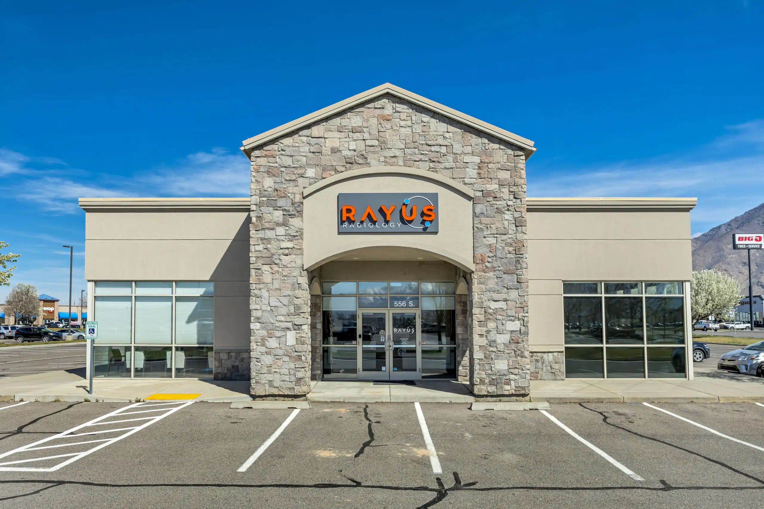 RAYUS Radiology Springville, Utah beige brick building with large windows
