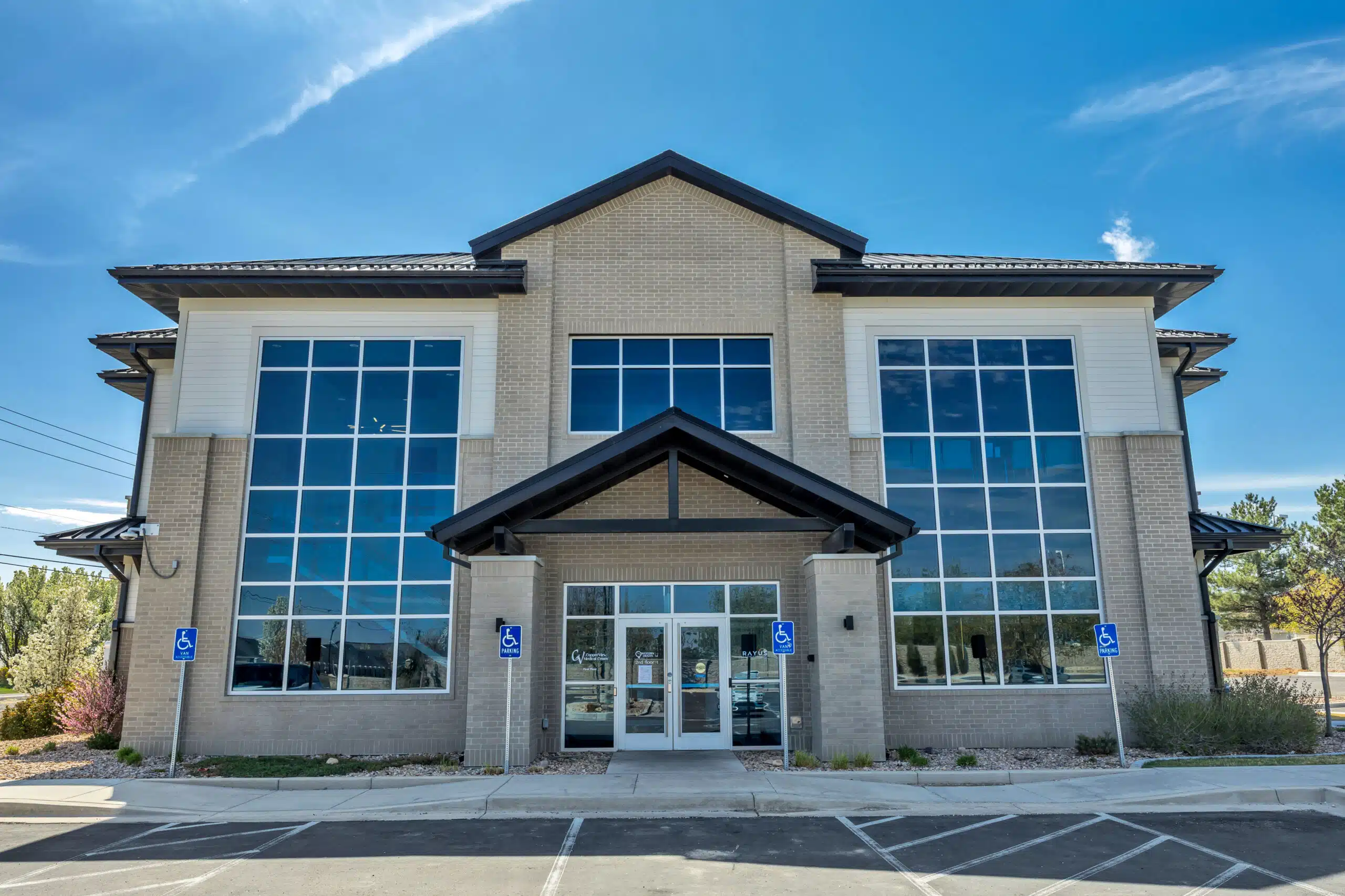 RAYUS Radiology Riverton Utah beige building with big windows