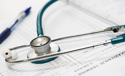 blue stethoscope