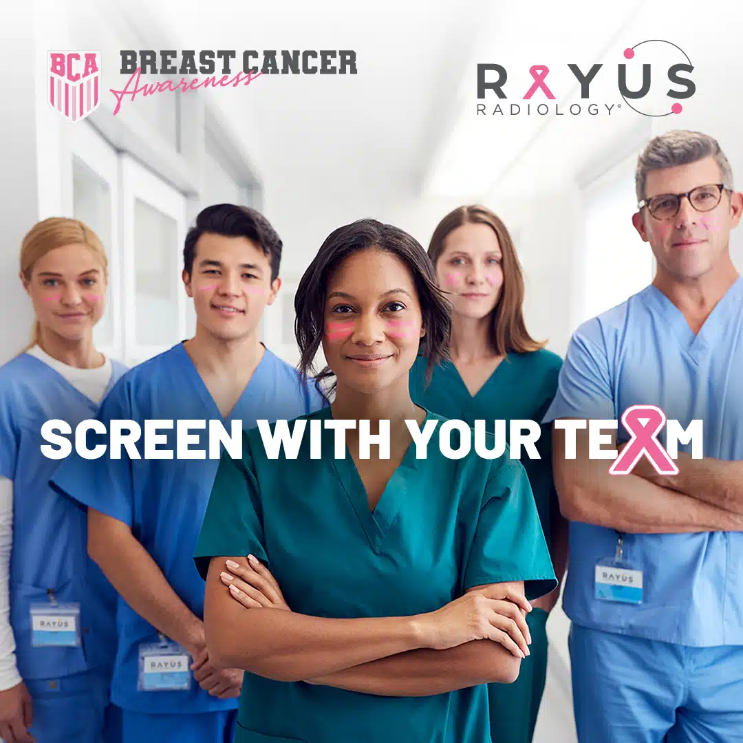 doctors and nurses in blue scrubs looking confident