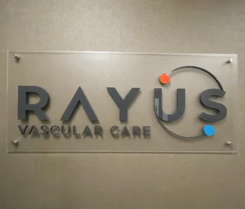 rayus vascular care interior signage