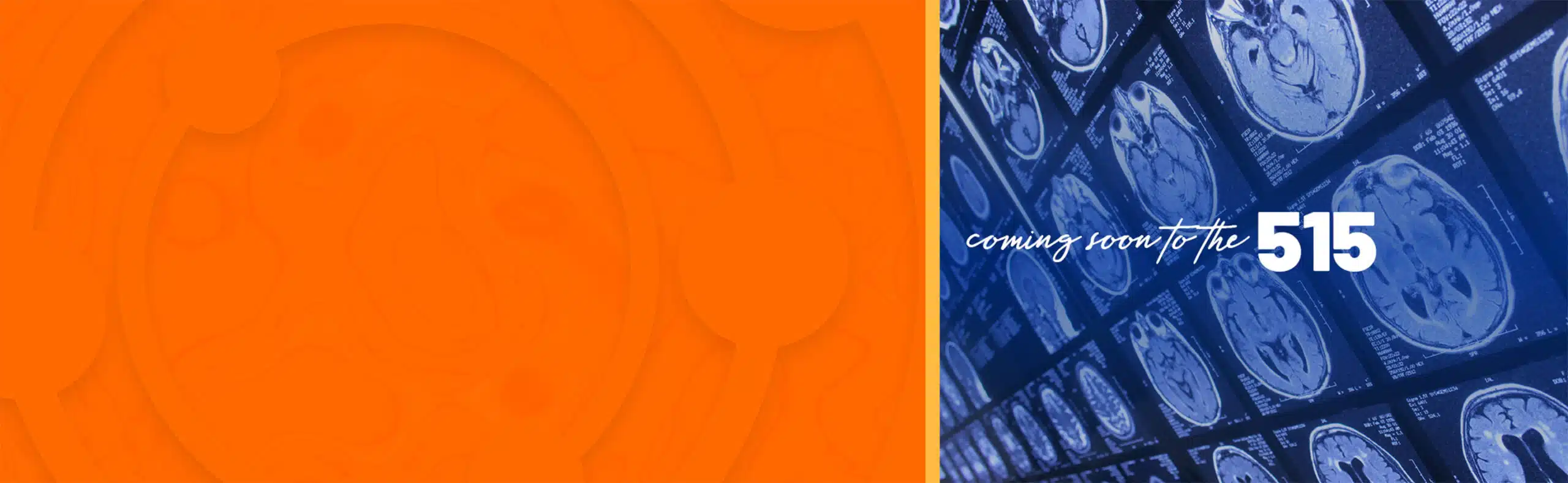 blue and orange diagnostic imaging background